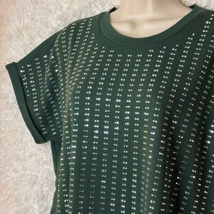Embellished Green Top